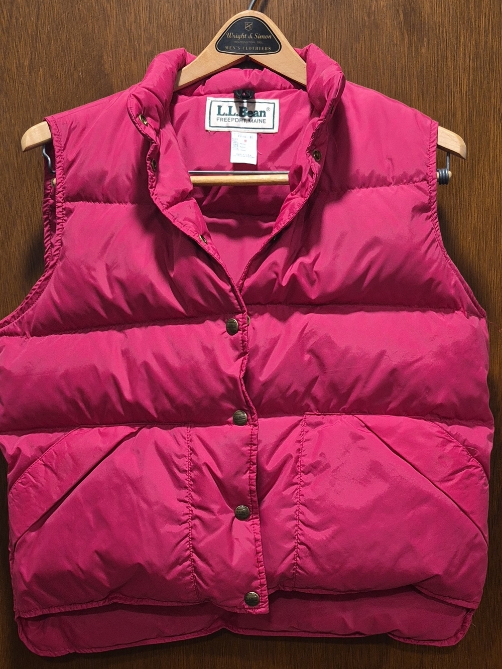 L.L. Bean Women's Vintage Hot Pink Puffer Vest
